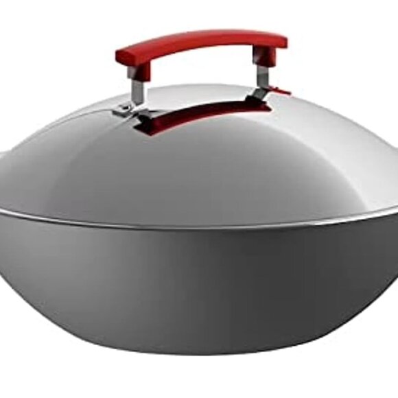 IKEA IDENTISK Nonstick Wok with Lid 32cm (13") Aluminum — New & Sealed - Picture 2 of 15